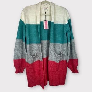 Andree By Unit Colorblock Knit Cardigan NWT Women’s Size Small